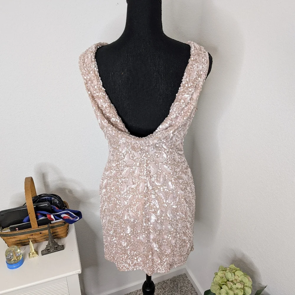 Parker Black Hannah Embellished Mini In Blush - Picture 2 of 8